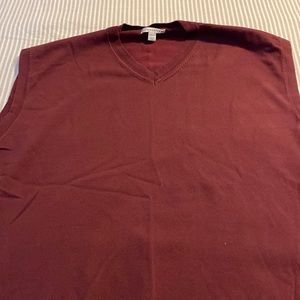 Mens Cutter & Buck Golf Maroon Burgundy Sweater Vest 4XL 4XB Like New